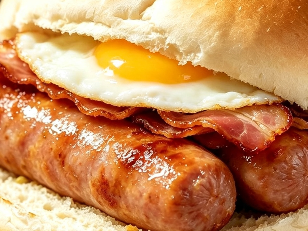 Bacon, Sausage & Egg Barm